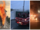 Da sinistra: l'incendio a Busto, l'intervento a Cassano e l'auto in fiamme a Varese Da sinistra: l'incendio a Busto, l'intervento a Cassano e l'auto in fiamme a Varese