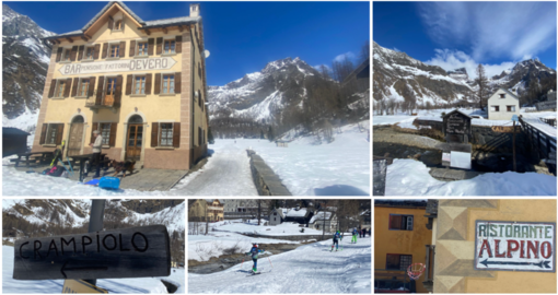 La magia della neve con una temperatura quasi estiva nella piana di Devero