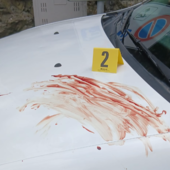 Il sangue rinvenuto sul cofano di una delle tre auto al Sacro Monte