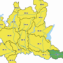 La mappa con l'allerta gialla della Protezione civile per temporali tra oggi e domani su quasi tutta la Lombardia La mappa con l'allerta gialla della Protezione civile per temporali tra oggi e domani su quasi tutta la Lombardia
