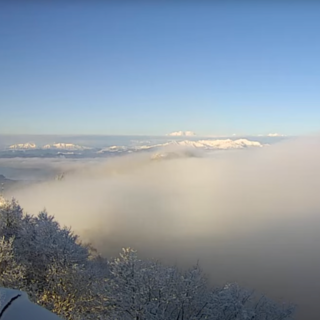 La svolta nel tempo immoralata dalla web cam questa mattina all'osservatorio del Campo dei Fiori