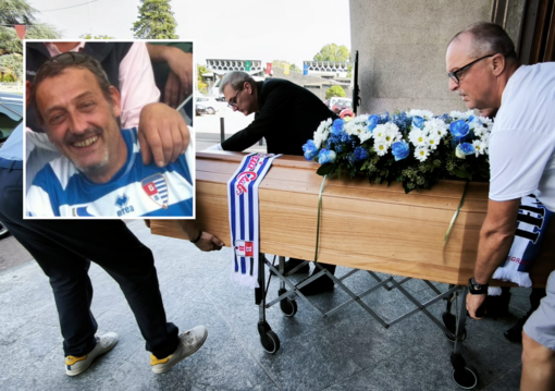 VIDEO. L’ultimo saluto a Sergio Marra tra i colori biancoblù: «Sarai sempre parte della nostra famiglia» VIDEO. L’ultimo saluto a Sergio Marra tra i colori biancoblù: «Sarai sempre parte della nostra famiglia»