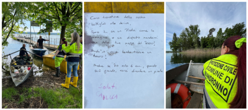 Biandronno, dal lago di Varese spunta un messaggio in bottiglia