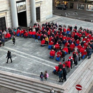 Il trenino sul sagrato della basilica