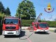 I vigili del fuoco in azione in via della Stria a Tradate