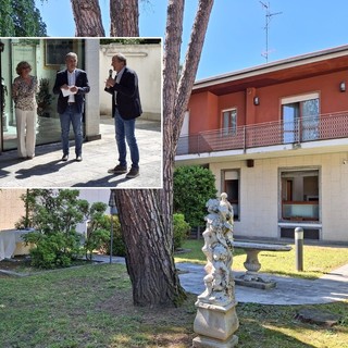 La residenza di via Catullo, nel riquadro Paola Magistrelli, Ettore Mazzucchelli, Emanuele Antonelli