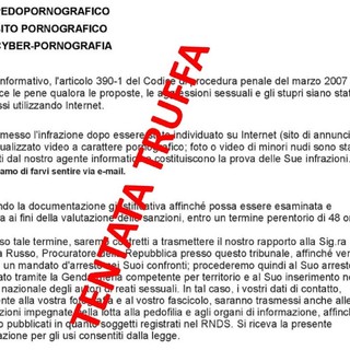 Attenzione alle comunicazioni fasulle della Polizia giudiziaria