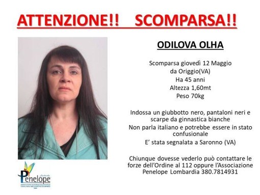 Appello per ritrovare Olga, 45enne ucraina scomparsa da 8 giorni. Ultimo avvistamento a Saronno