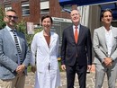 Da sinistra, il direttore sanitario Stefano Schieppati, la direttrice medica di presidio, Francesca Crespi, il questore Enrico Mazza e il direttore sociosanitario John Tremamondo