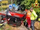 L'auto ribaltata in via Guido d'Arezzo a Varese