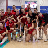 Vittoria Futura dopo un'altra maratona di cinque set con Roma (credit foto Futura Volley Giovani/Gianluigi Rossi)