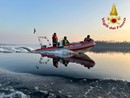 I mezzi dei vigili del fuoco in azione sul Lago Maggiore I mezzi dei vigili del fuoco in azione sul Lago Maggiore