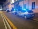 Le auto della polizia davanti a Palazzo Estense la sera del 4 novembre 2019