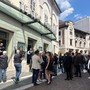 L'uscita dei partecipanti al Remigration Summit 2025