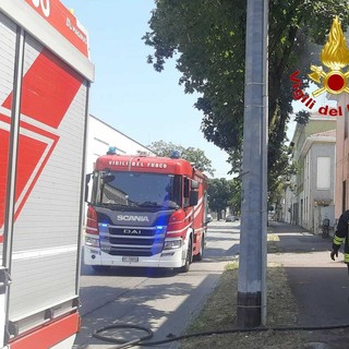 I vigili del fuoco sul posto I vigili del fuoco sul posto