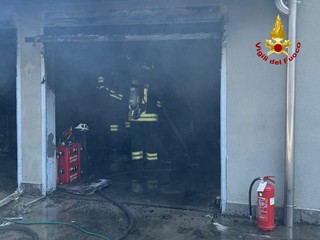 I vigili del fuoco sul posto I vigili del fuoco sul posto