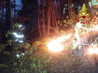 I vigili del fuoco in azione a Casale Litta I vigili del fuoco in azione a Casale Litta