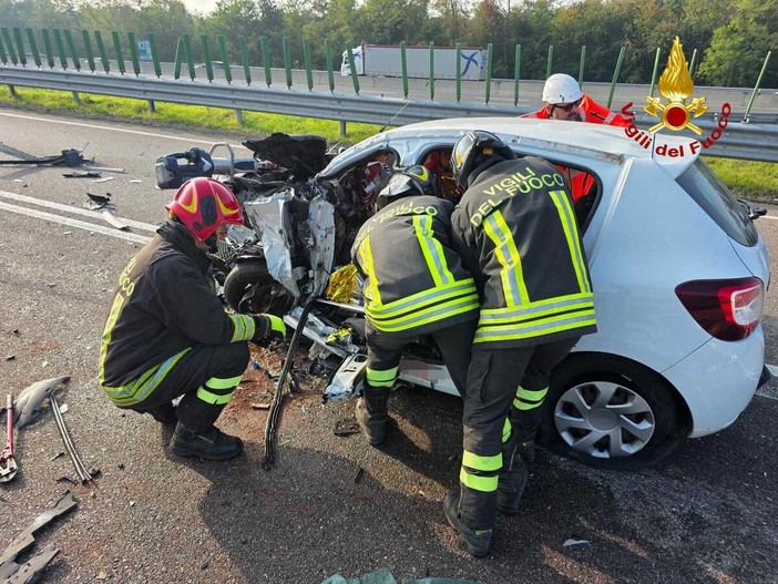 Le auto coinvolte nell'incidente