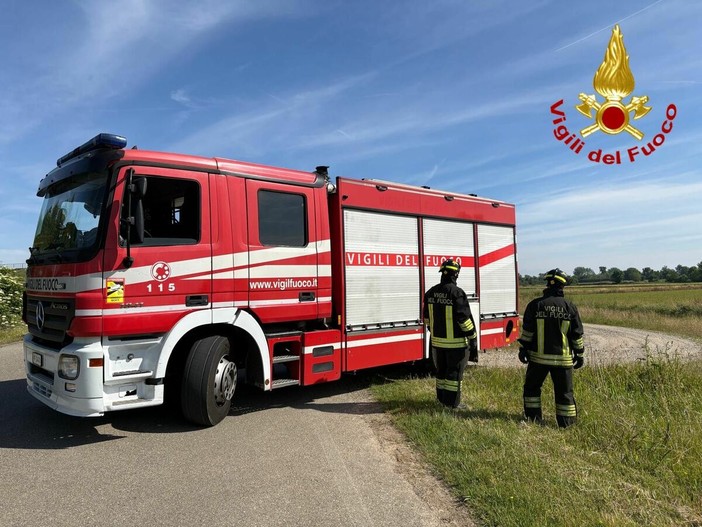I vigili del fuoco sul posto