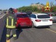 Carambola sulla 336 di Malpensa, un'auto si ribalta: un ferito e code