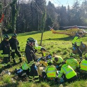 I soccorritori sul luogo dell'incidente I soccorritori sul luogo dell'incidente