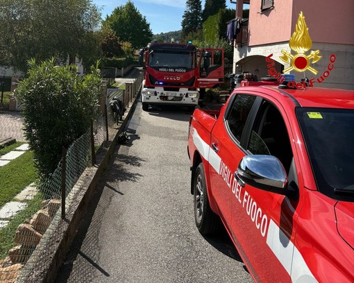 I vigili del fuoco sul posto