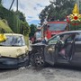Scontro tra auto lungo la Provinciale 69 a Laveno: tre persone ferite