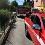 I vigili del fuoco sul posto