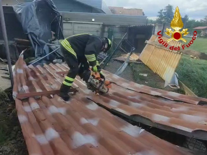 I vigili del fuoco sul posto