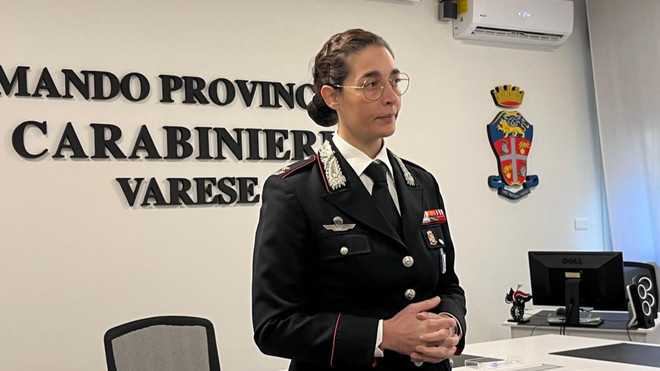 Il maggiore Chiara Crupi, comandante della Compagnia di Varese