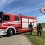 I vigili del fuoco sul posto