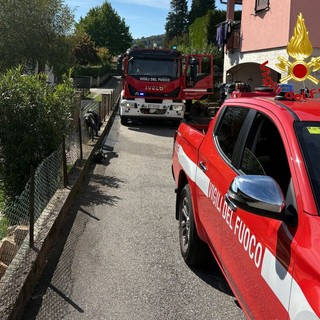 I vigili del fuoco sul posto