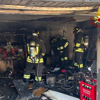 I vigili del fuoco sul posto