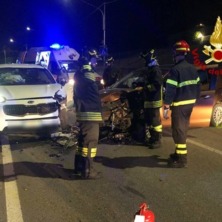 Le immagini dell'incidente avvenuto a Gavirate nella tarda serata di giovedì
