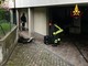 I vigili del fuoco sul luogo dell'incendio