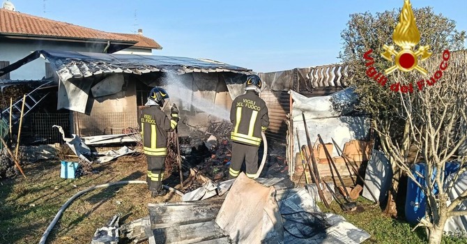 Le immagini del rogo