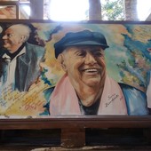 Il murales dedicato a Dario Fo a Sangiano
