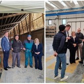 Il sindaco Zappamiglio in visita alle aziende di Gorla Maggiore con l'eurodeputata Maria Teresa Vivaldini