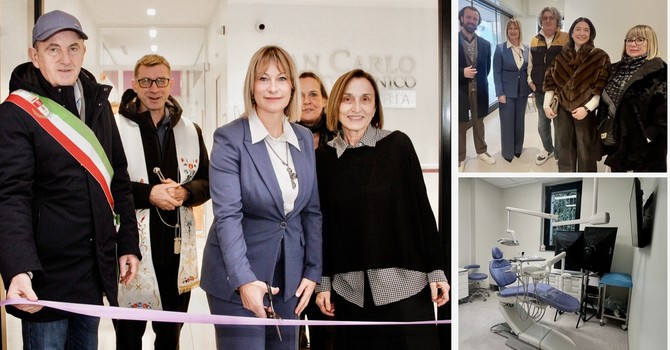 L'inaugurazione, la dottoressa Tosi con Macchi e Rota, uno spazio