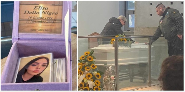 L'ultimo tocco di mamma Angela alla sua Elisa nella sala del commiato del cimitero di Giubiano