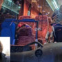 Il pullman dei tifosi del Pistoia Basket colpito durante un assalto in provincia di Rieti nell'immagine pubblicata su Facebook dal governatore della Toscana, Eugenio Giani. Nel riquadro Raffaele Marianella, l'autista rimasto ucciso