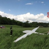 L'aliante interessato dalla manovra