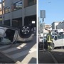 Ancora un incidente in via Maino, si ribalta auto. Paura e rabbia dei residenti Ancora un incidente in via Maino, si ribalta auto. Paura e rabbia dei residenti