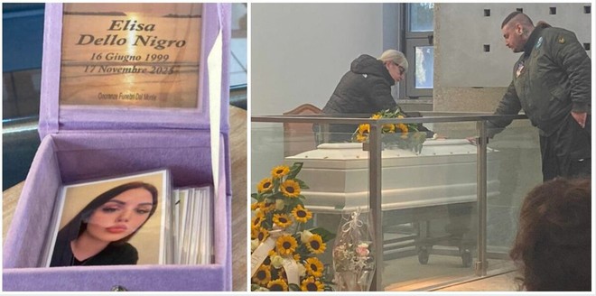 L'ultimo tocco di mamma Angela alla sua Elisa nella sala del commiato del cimitero di Giubiano