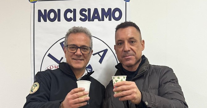 Da sinistra, i leghisti Alessandro Albani e Simone Orsi