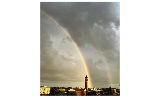 FOTO. L'altra faccia della tempesta: l'arcobaleno ruba la scena a Busto