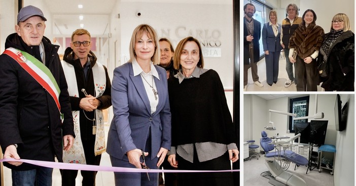 L'inaugurazione, la dottoressa Tosi con Macchi e Rota, uno spazio