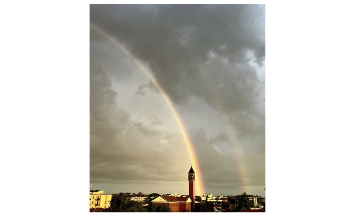 FOTO. L'altra faccia della tempesta: l'arcobaleno ruba la scena a Busto