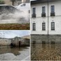 Sopra viale Pirandello, sotto via Pozzi. A lato, Palazzo Cicogna si specchia