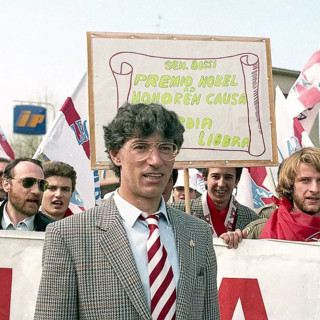 Bossi a Pontida (foto Wikipedia)